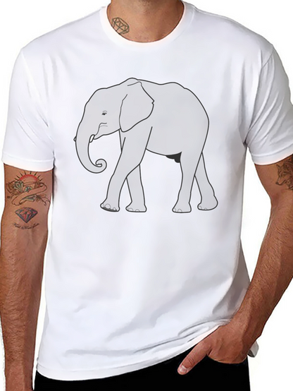 Camiseta Negra con Diseño de Elefante