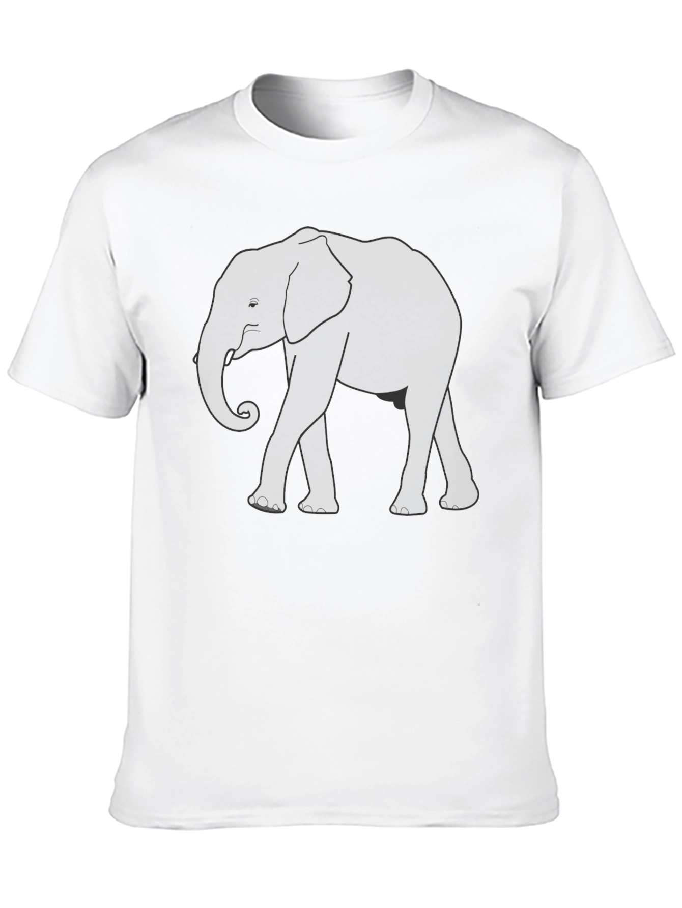 Camiseta Negra con Diseño de Elefante