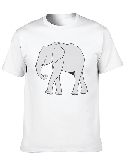 Camiseta Negra con Diseño de Elefante