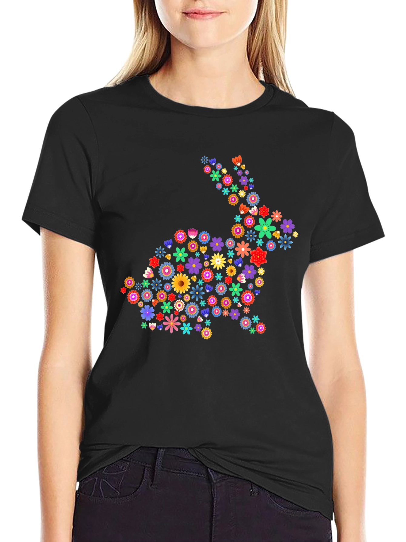 Camiseta Conejo Floral - Diseño Único y Alegre