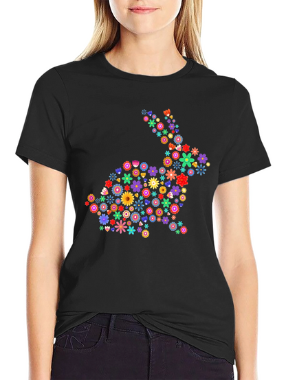 Camiseta Conejo Floral - Diseño Único y Alegre
