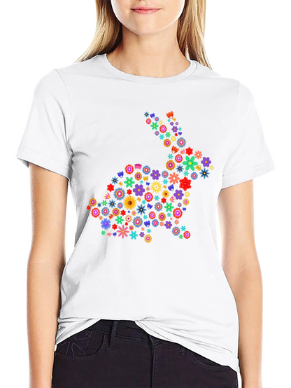 Camiseta Conejo Floral - Diseño Único y Alegre