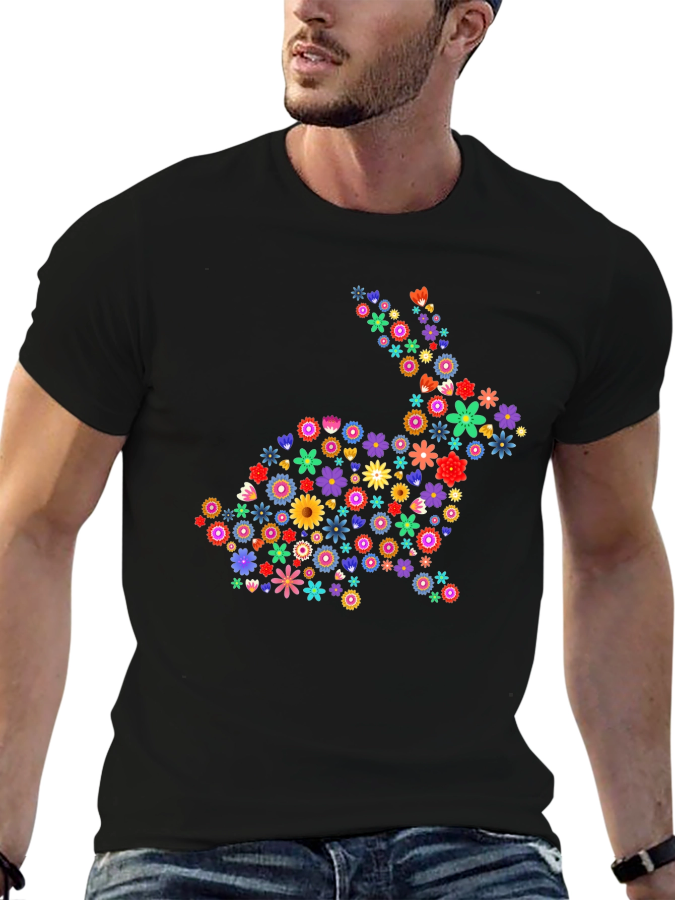 Camiseta Conejo Floral - Diseño Único y Alegre