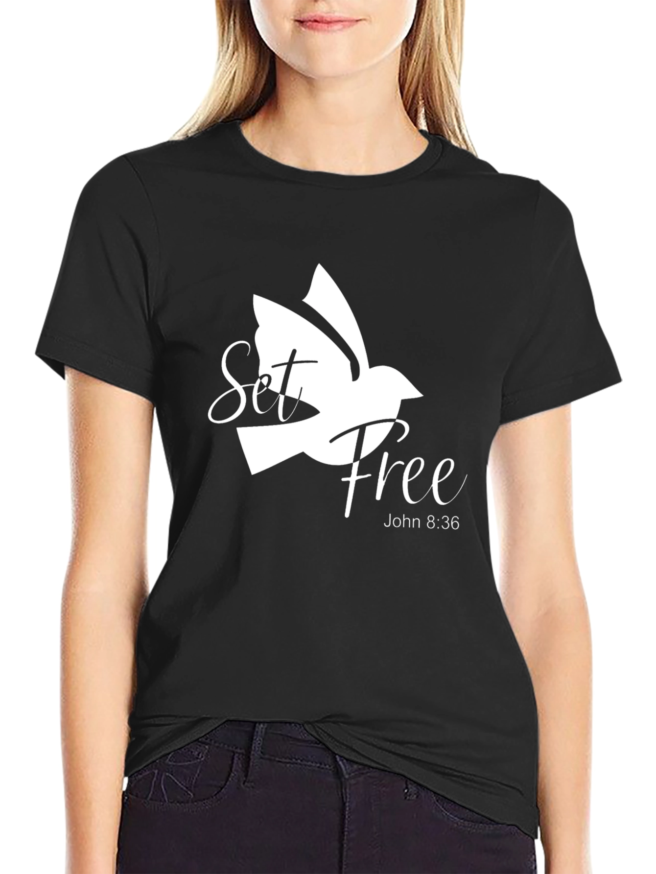 Camiseta Negra Set Free