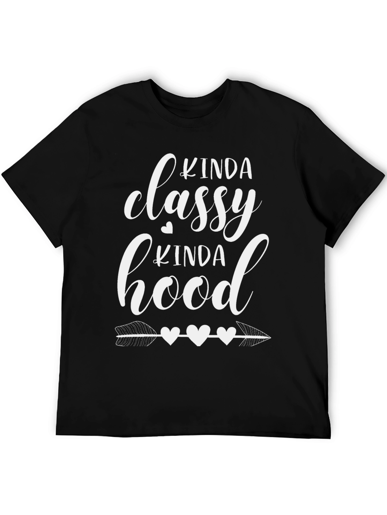 Camiseta Negra Kinda Classy Kinda Hood