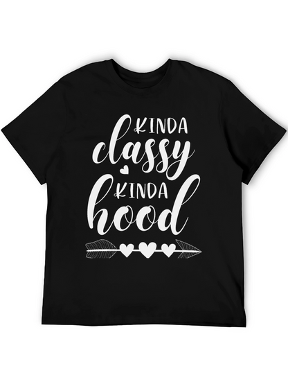 Camiseta Negra Kinda Classy Kinda Hood