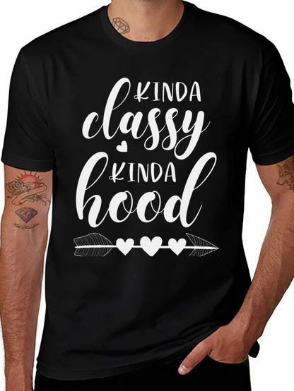 Camiseta Negra Kinda Classy Kinda Hood