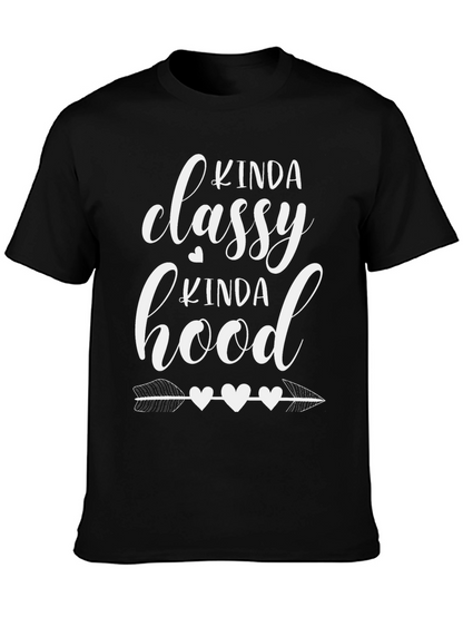 Camiseta Negra Kinda Classy Kinda Hood