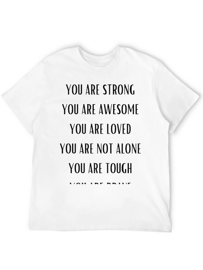 Camiseta Motivacional: Eres Fuerte Increíble y Amado