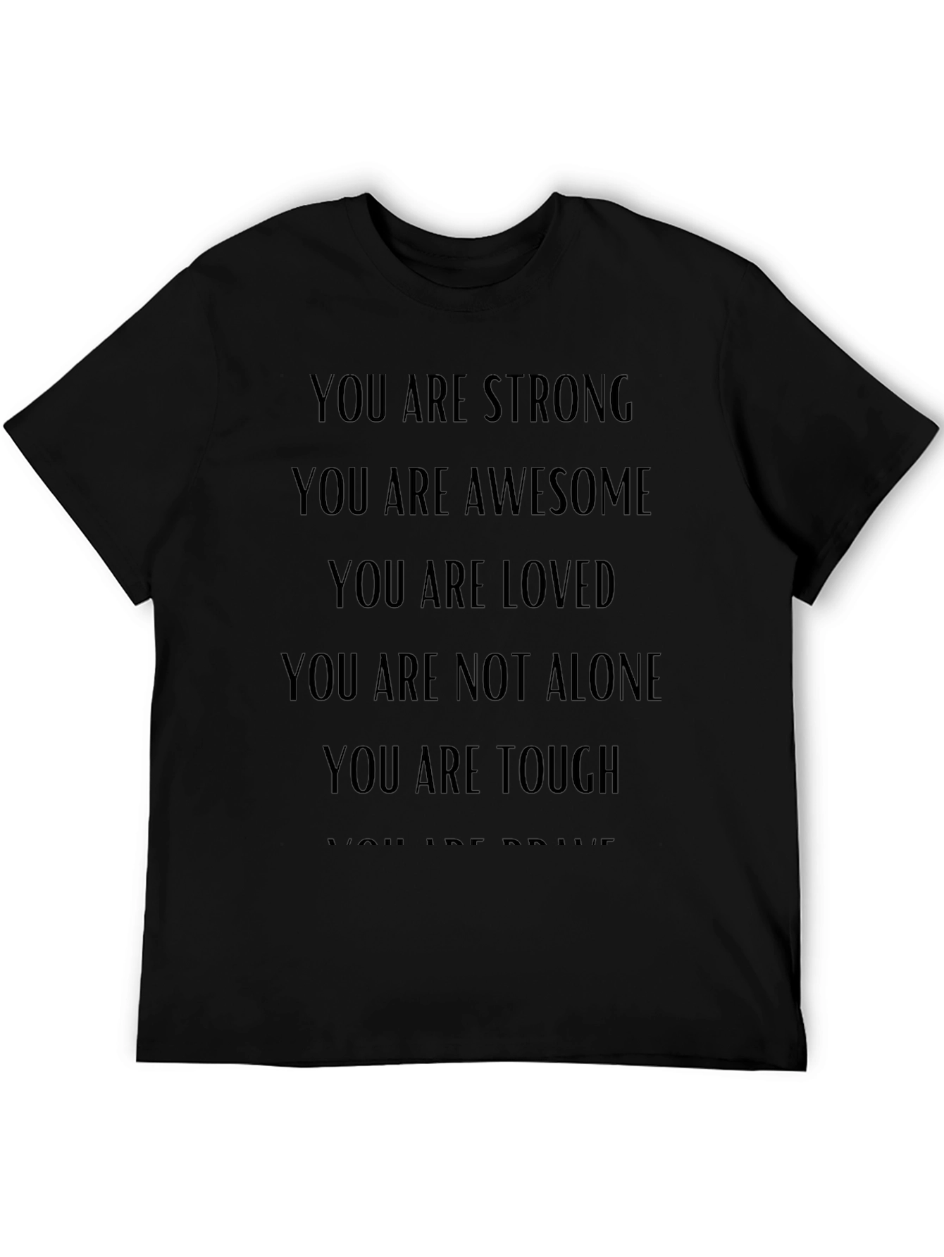 Camiseta Motivacional: Eres Fuerte Increíble y Amado