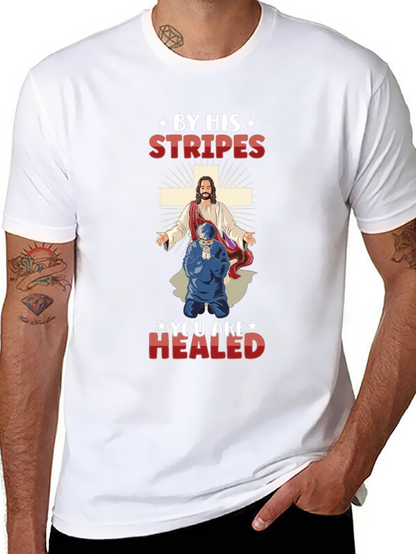 Camiseta Cristiana: Por Sus Llagas Fuimos Curados