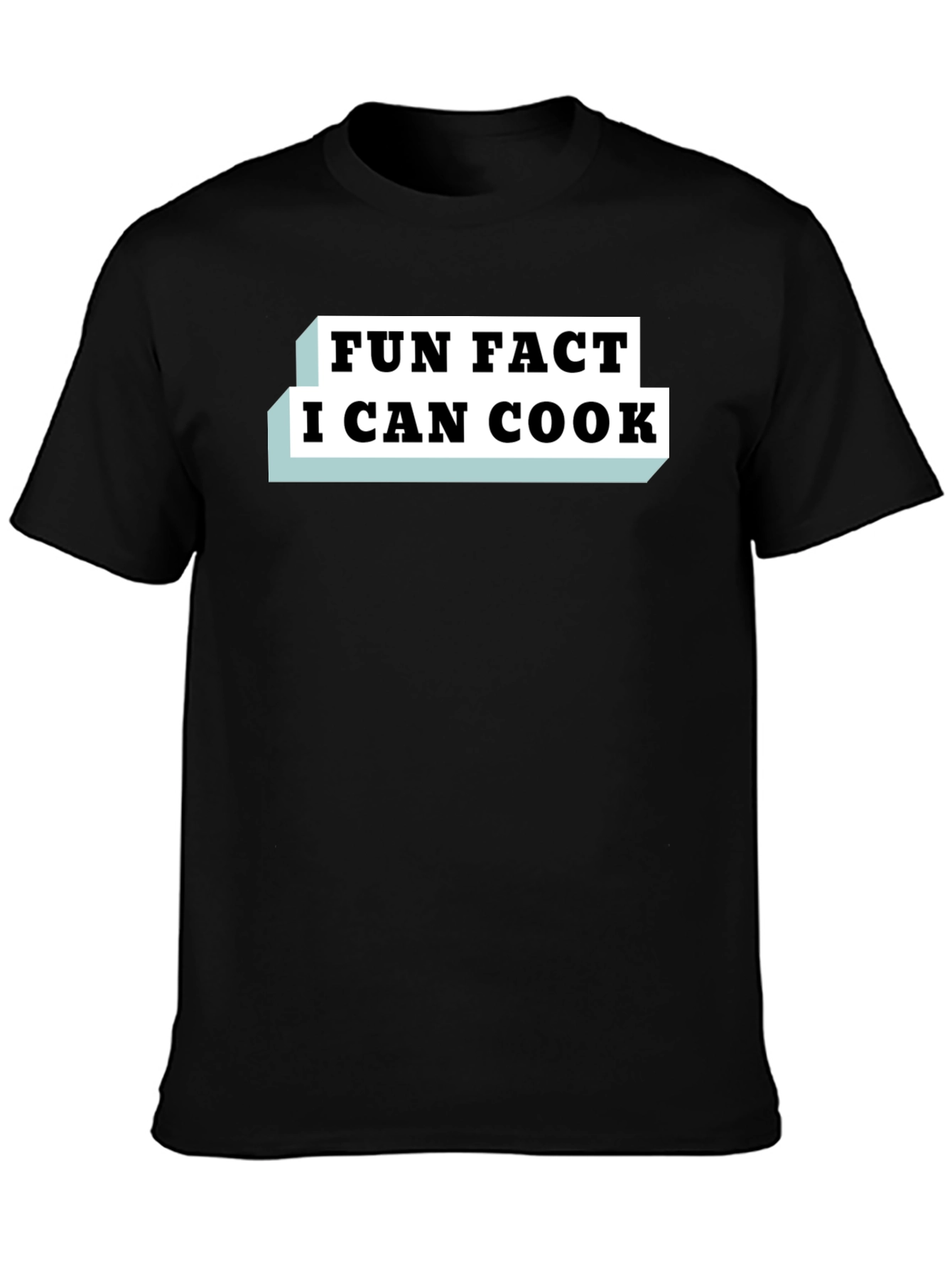 Camiseta Negra Fun Fact I Can Cook para Hombre