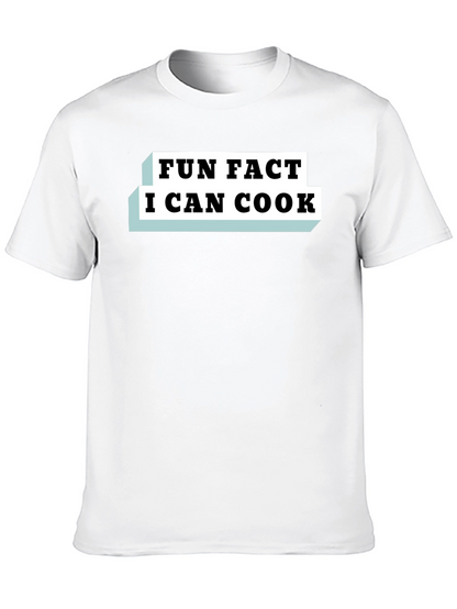 Camiseta Negra Fun Fact I Can Cook para Hombre