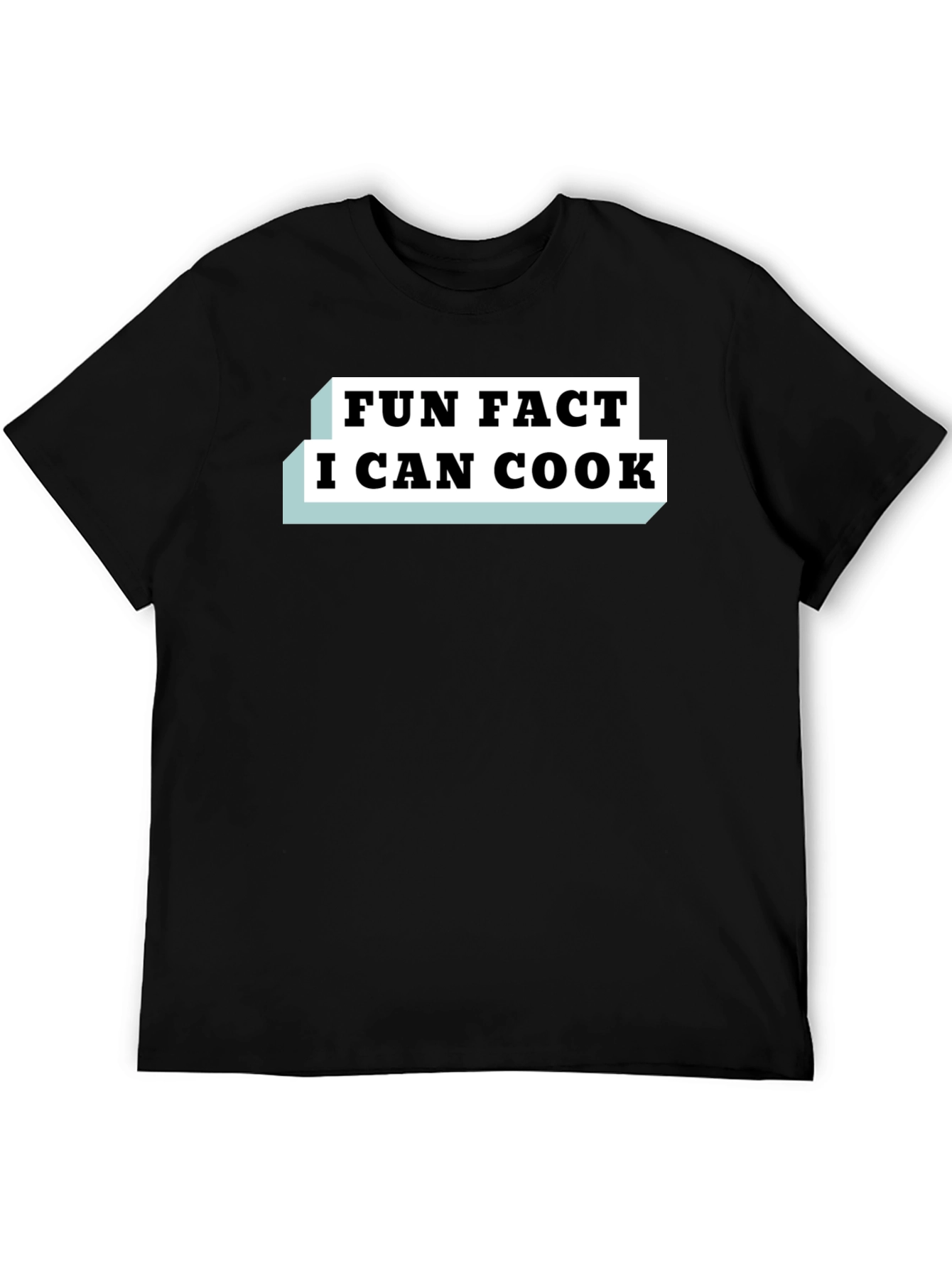 Camiseta Negra Fun Fact I Can Cook para Hombre