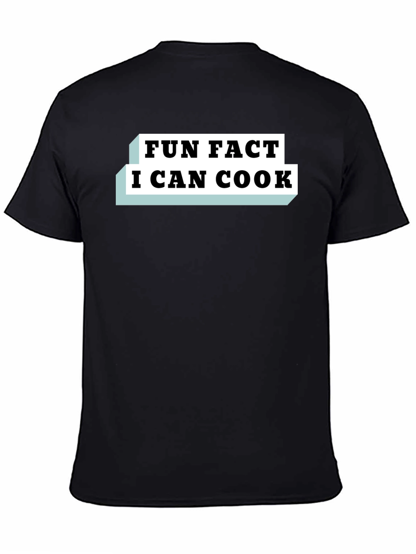 Camiseta Negra Fun Fact I Can Cook para Hombre