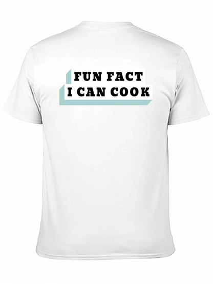 Camiseta Negra Fun Fact I Can Cook para Hombre