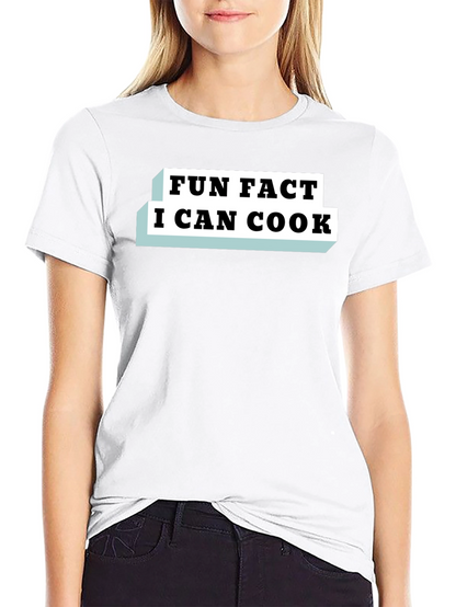 Camiseta Negra Fun Fact I Can Cook para Hombre