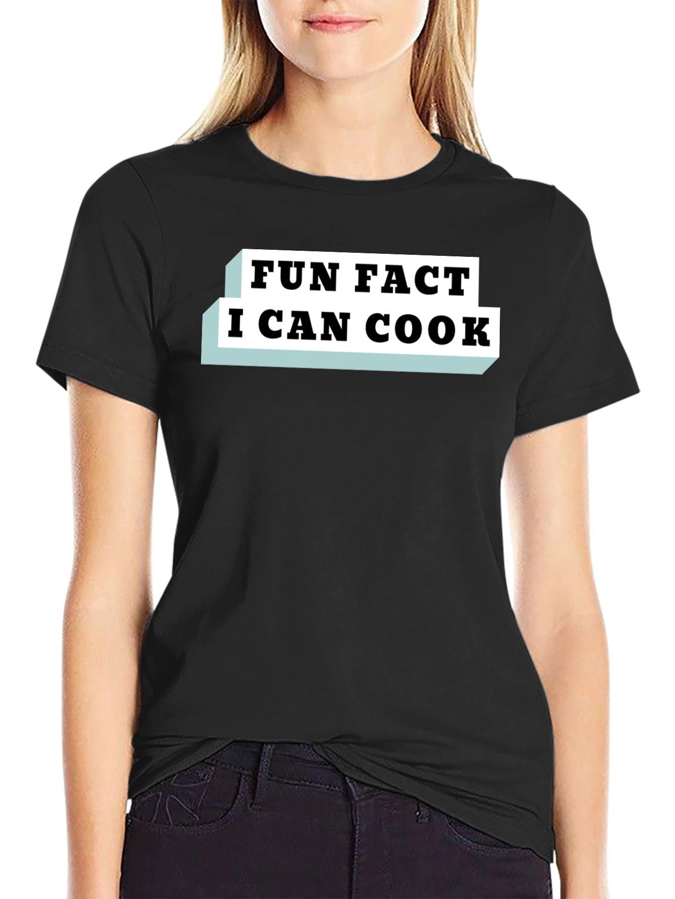 Camiseta Negra Fun Fact I Can Cook para Hombre