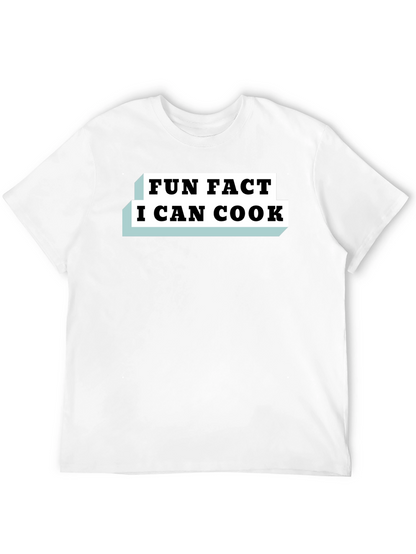 Camiseta Negra Fun Fact I Can Cook para Hombre
