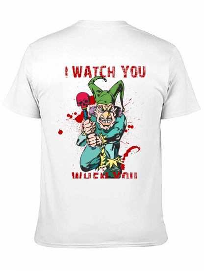 Camiseta Negra Te Observo Estilo Terror