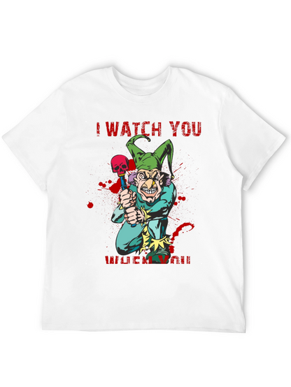 Camiseta Negra Te Observo Estilo Terror