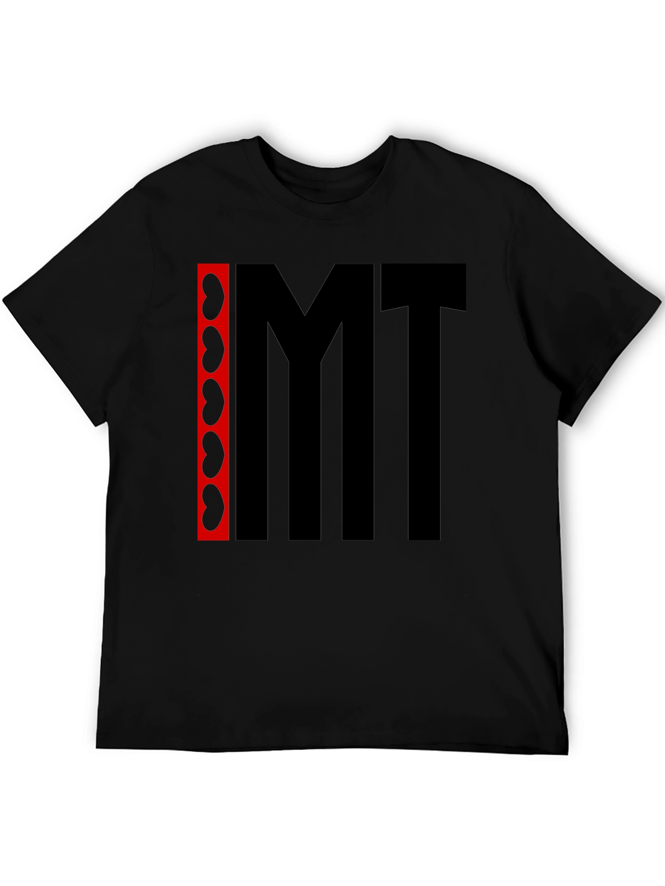Camiseta Negra con Diseño Abstracto IMT