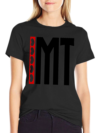 Camiseta Negra con Diseño Abstracto IMT