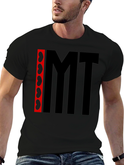 Camiseta Negra con Diseño Abstracto IMT