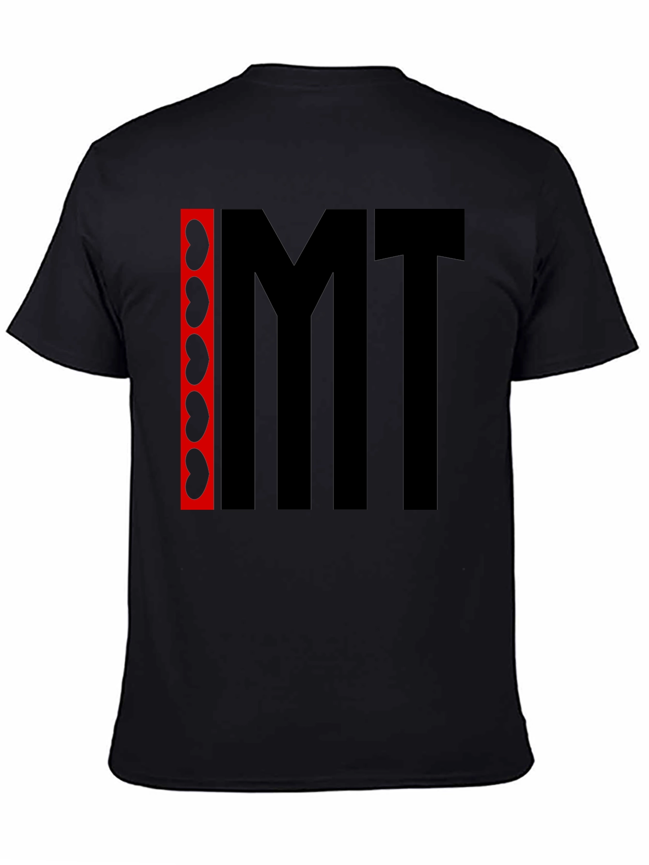 Camiseta Negra con Diseño Abstracto IMT