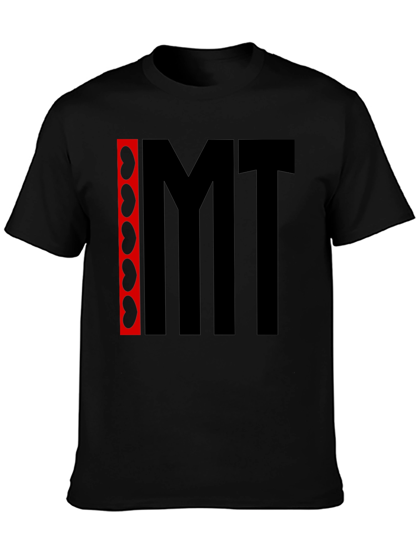 Camiseta Negra con Diseño Abstracto IMT