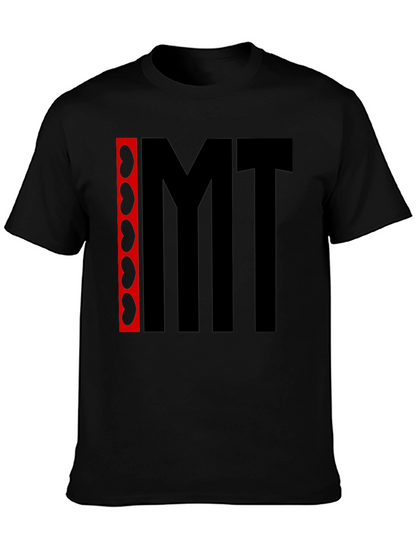 Camiseta Negra con Diseño Abstracto IMT