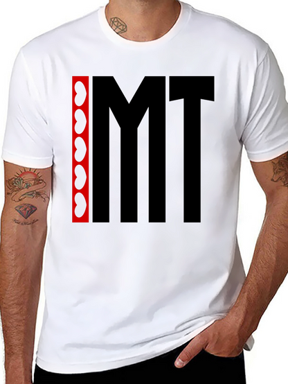 Camiseta Negra con Diseño Abstracto IMT