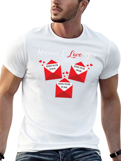 Camiseta Negra Razones Por Las Que Te Amo