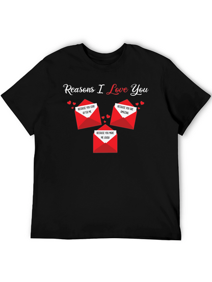 Camiseta Negra Razones Por Las Que Te Amo