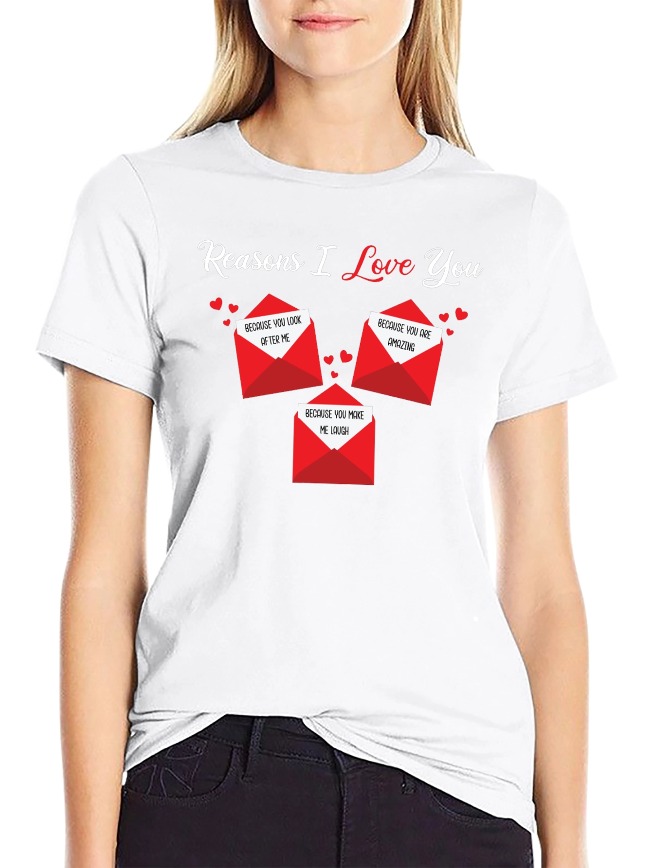 Camiseta Negra Razones Por Las Que Te Amo