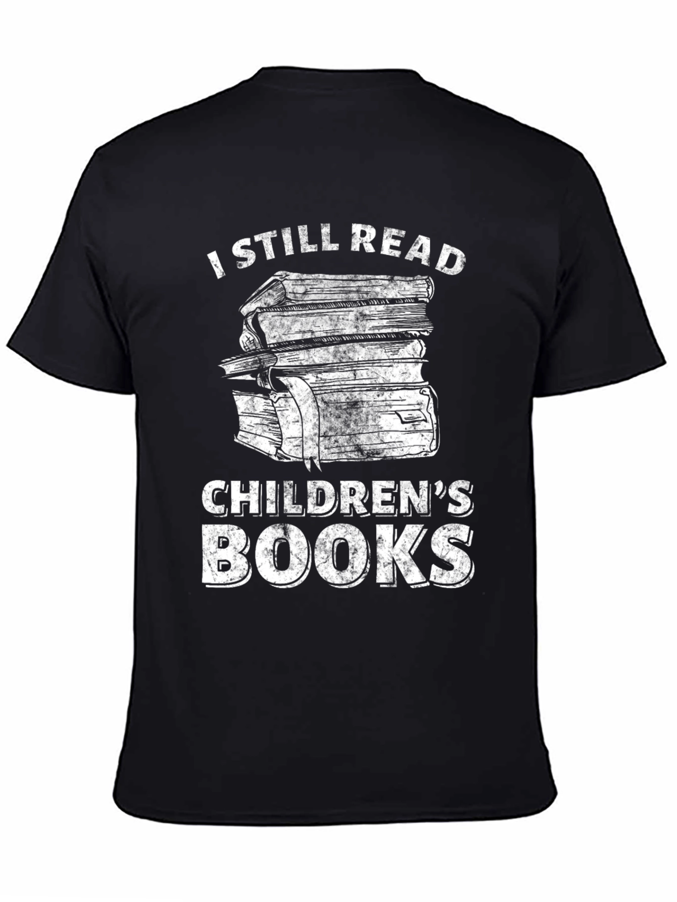 Camiseta Negra Aún Leo Libros Infantiles