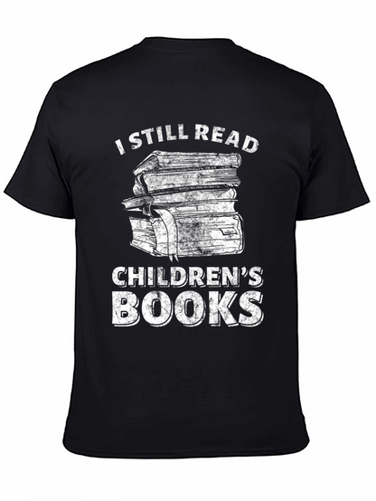 Camiseta Negra Aún Leo Libros Infantiles