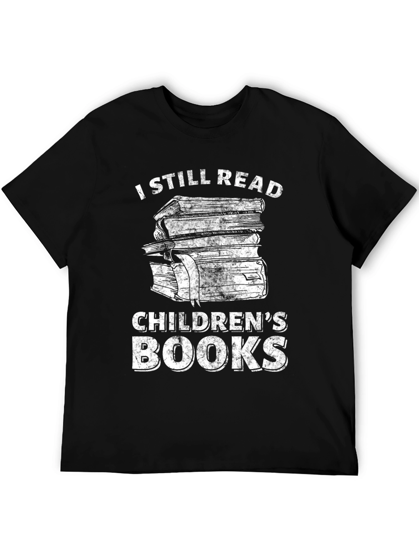 Camiseta Negra Aún Leo Libros Infantiles