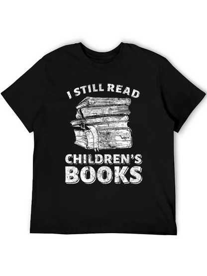 Camiseta Negra Aún Leo Libros Infantiles