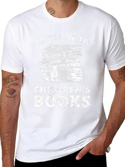 Camiseta Negra Aún Leo Libros Infantiles