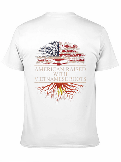 Camiseta Hombre Raíces Americanas y Vietnamitas