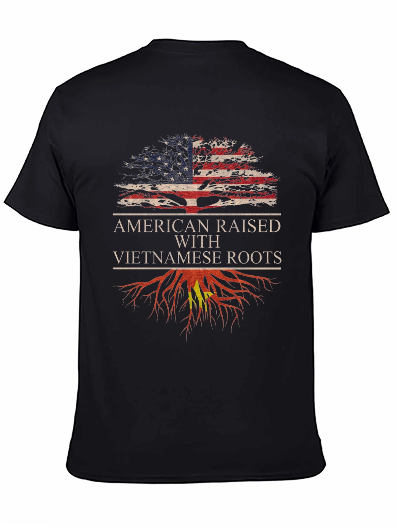 Camiseta Hombre Raíces Americanas y Vietnamitas