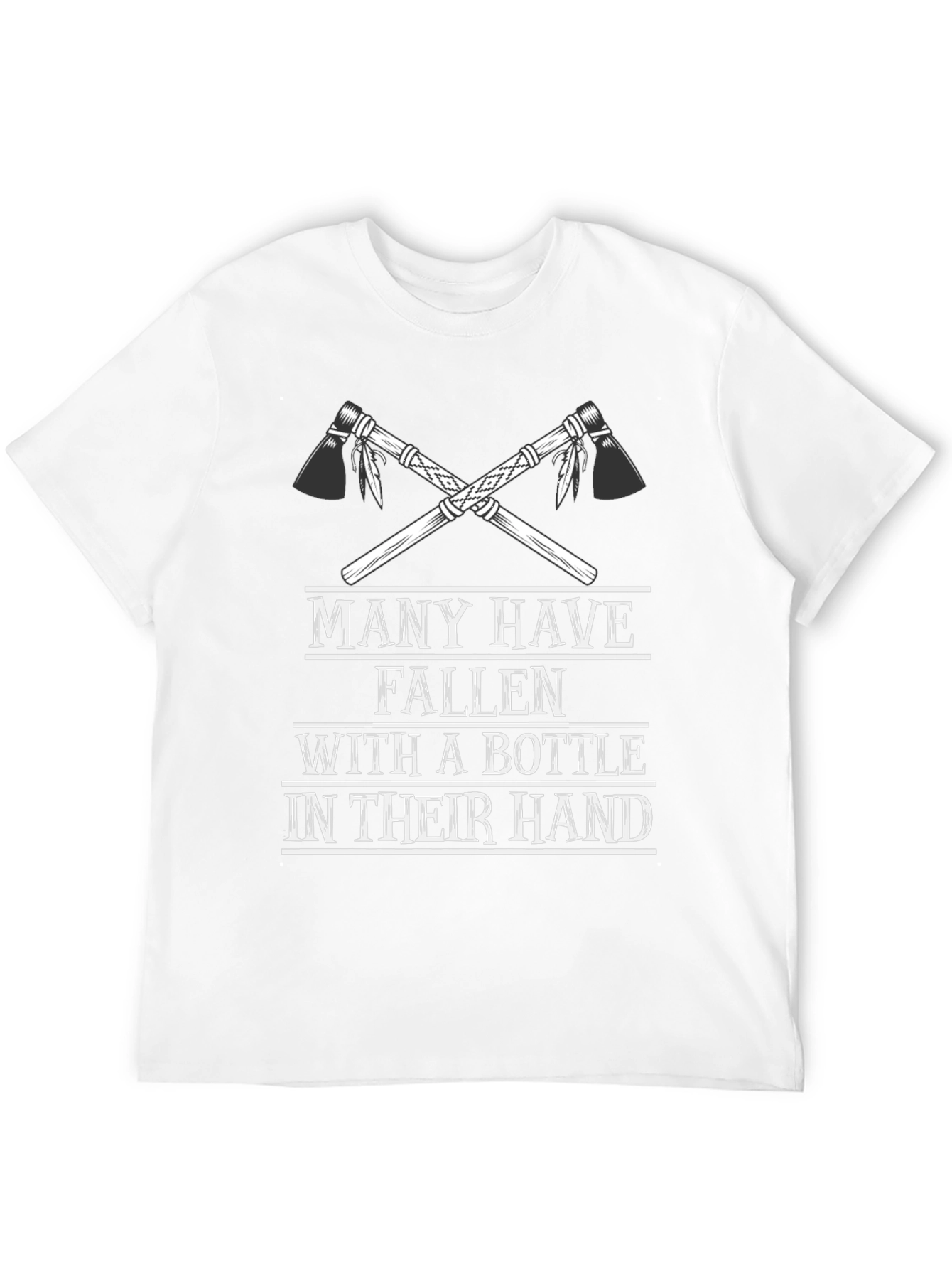 Camiseta Negra Hombre: Hachas Cruzadas & Humor