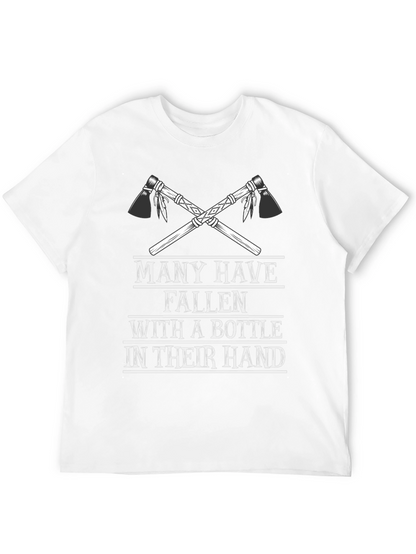 Camiseta Negra Hombre: Hachas Cruzadas & Humor