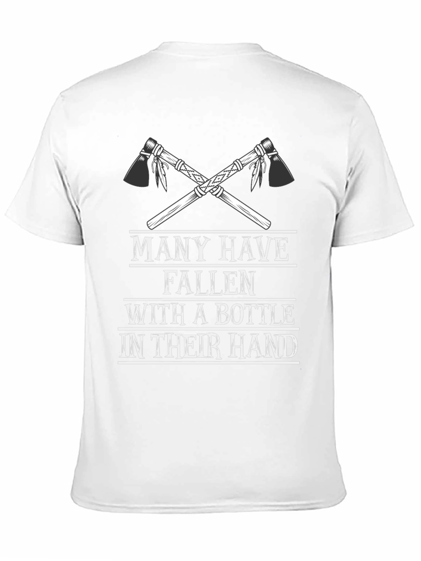 Camiseta Negra Hombre: Hachas Cruzadas & Humor