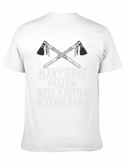 Camiseta Negra Hombre: Hachas Cruzadas & Humor