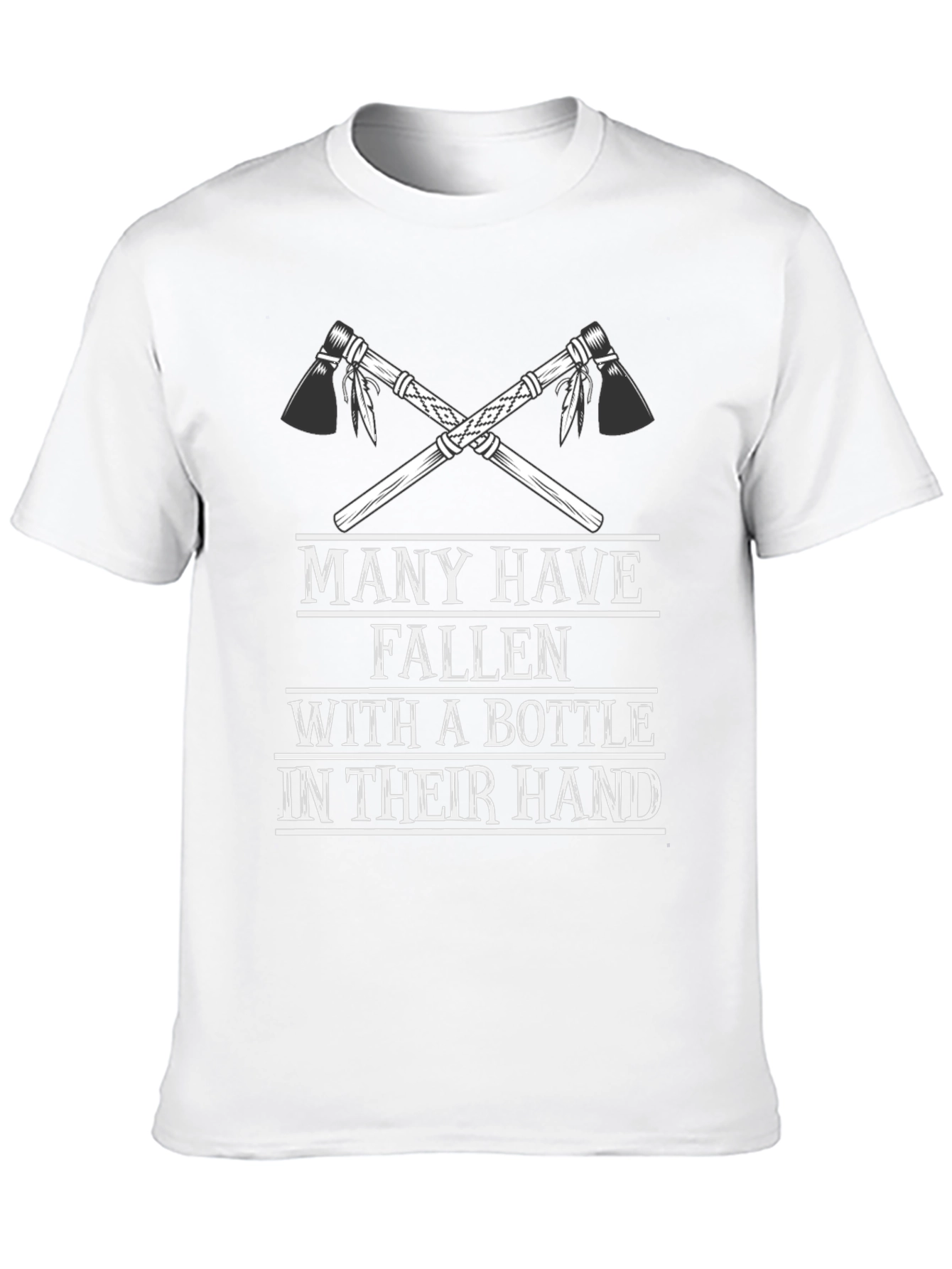 Camiseta Negra Hombre: Hachas Cruzadas & Humor