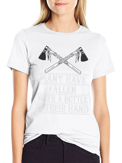 Camiseta Negra Hombre: Hachas Cruzadas & Humor