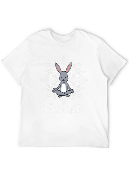Camiseta Negra Namaste Conejo Mandala Yoga