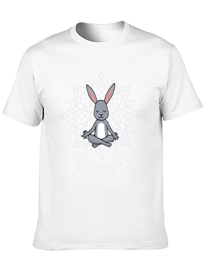 Camiseta Negra Namaste Conejo Mandala Yoga